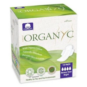 ORGANYC SAN NAPKIN NIGHT HEAVY FLOW W WINGS 12 PCS.