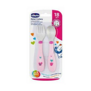 CHICCO METAL CUTLERY GIRL 1 PCS.