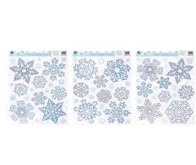I XMAS GLITTER SNOWFLAKE WINDOW DECORATIONS