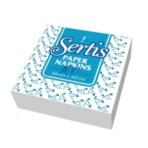 SERTIS NAPKINS WHITE 1PLY 100 pcs.