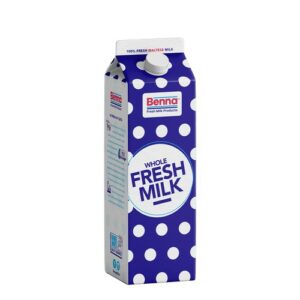 BENNA WHOLE MILK 3.5% FAT 1 LTR