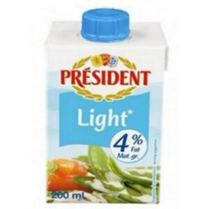 PRESIDENT LOW FAT CREAM 12% FAT 200 ML