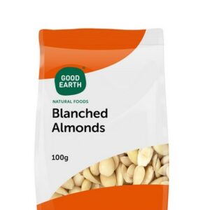 GOOD EARTH BLANCHED ALMONDS 100 GRMS
