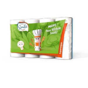 SMILE KITCHEN TOWELS 3 PLY 4 PCS.