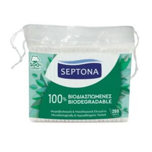 SEPTONA COTTON BUDS BIODEGRADABLE 200 PCS.