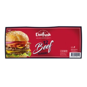 DEWFRESH BEEF BURGERS X12 680 GRMS