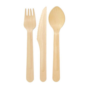 HOTPACK WOODEN MIXED CUTLERY 12x