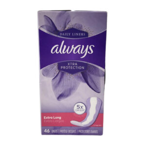 I ALWAYS DAILIES LINERS LONG UNSCENTED 46 PCS.