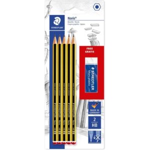 STEADTLER NORIS PENCILS 5XHB + 1 FREE ERASER 1 KG