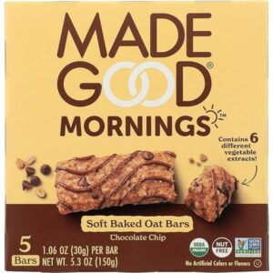 MADEGOOD SOFT GRANOLA BARS CHOCOLATE CHIP 150 GRMS
