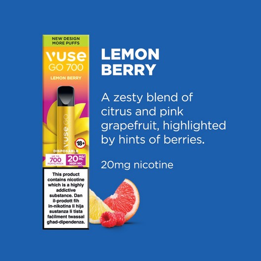 VUSE GO VAPES LEMON BERRY 20MG | 700PUFFS