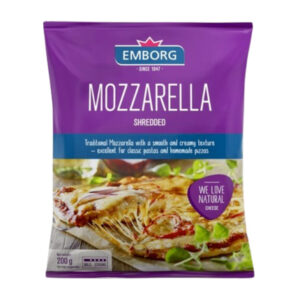 EMBORG SHREDDED MOZZARELLA 200 GRMS