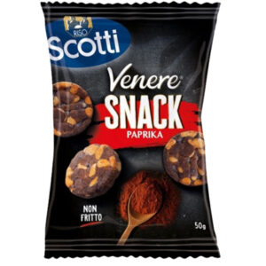 RISO SCOTTI VENERE RICE SNACK WITH PAPRIKA 50 GRMS