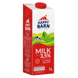 HAPPY BARN UHT MILK FAT 3.5% 1 LTR