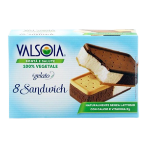 VALSOIA IL GELATO 8 DUO SANDWICHES - SOYA BASED  320 GRMS
