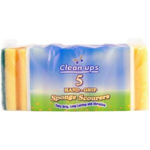 CLEAN UPS HAND GRIP SPONGE SCOURER 5 pcs.