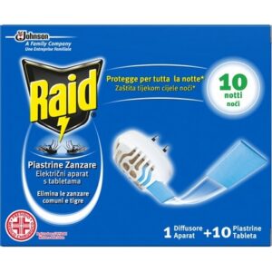 RAID MOSQUITO MAT HOLDER +REFILL 10 PCS.
