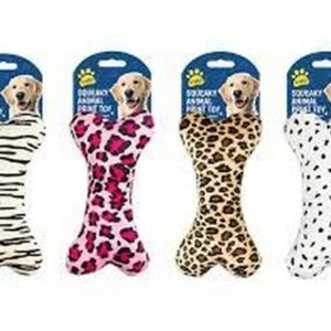 I ACC SQUEAKY DOG TOY ANIMAL PRINT 1 PCS.