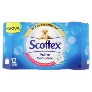 SCOTTEX MAXI ROTOLO PULITO COMPLETO TOILET TISSUES X 12