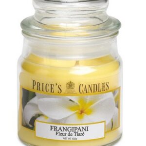 PRICE'S CANDLES CANDLE JAR 30HR FRANGIPANI 100 GRMS