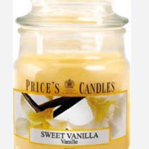 PRICE'S CANDLES CANDLE JAR 65-90HR  SWEET VANIL 411 GRMS