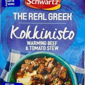 SCHWARTZ THE REAL GREEK KOKKINISTO WARMING BEEF & TOMATO STEW 30 GRMS