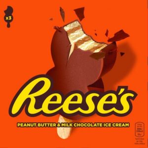 REESES PEANUT BUTTER + MILK CHOCOLATE ICE CREAM STICK X 3 80 ML
