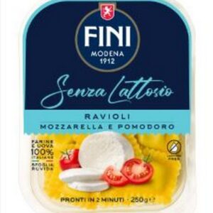 FINI LACTOSE FREE RAVIOLI MOZZ & POMODORO 250 GRMS