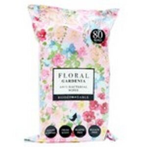 I FLORAL ANTIBAC SURFACE WIPES - GARDENIA 80 PCS.