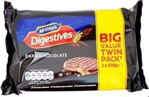 MCVITIES DIGESTIVE DARK TWIN 316 GRMS