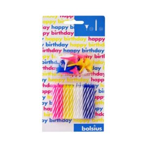 BOLSIUS BIRTHBAY CANDLES X 24 ASSORTED 1 PCS.