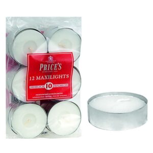 PRICE'S MAXI TEALIGHTS X12 10H
