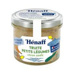 HENAFF TROUT, VEGETABLES & CANDIED LEMON SPREAD 90 GRMS