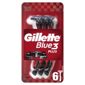 GILLETTE BLUE 3 PLUS RED X 6