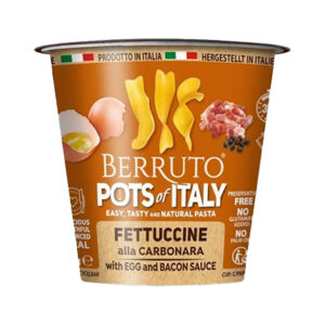 BERRUTO PASTA CUP FETTUCCINE CARBONARA 70 GRMS