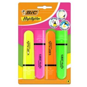 BIC HIGHLIGHTER X 4 NEON COLOURS