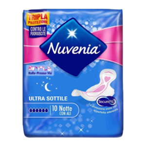 NUVENIA SOTTILE BLU PAD NOTTE CON ALI 10 PCS.