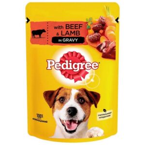 PEDIGREE POUCH ADULT BEEF & LAMB IN GRAVY 100 GRMS