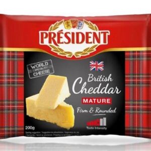 PRESIDENT MATURE WHITE CHEDDAR 200 GRMS