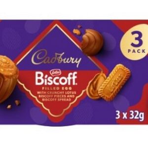 CADBURY BISCOFF EGG 3PK 3X32 GRMS