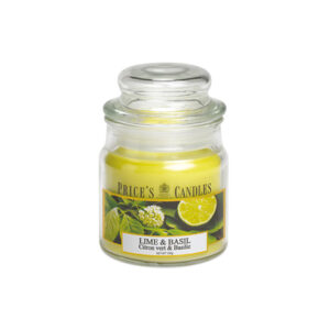 PRICE'S CANDLES CANDLE JAR  30HR LIME & BASIL 100 GRMS