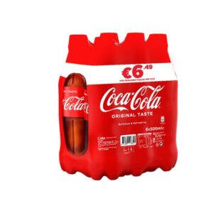 COCA COLA €6.49 PACK 6X500 ML