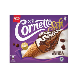 ALGIDA CORNETTO SOFT COOKIES & CHOC M/P 4X